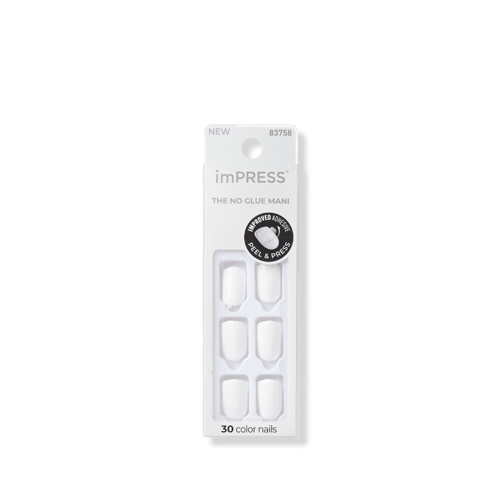 NWOB KISS imPRESS Color Press-On Manicure Nails in Frosting